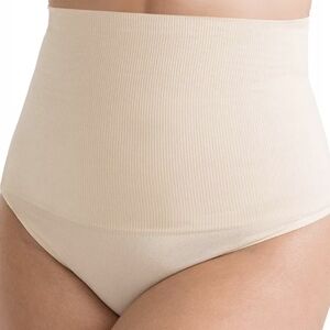 High-Waisted Cream Shapewear Briefs